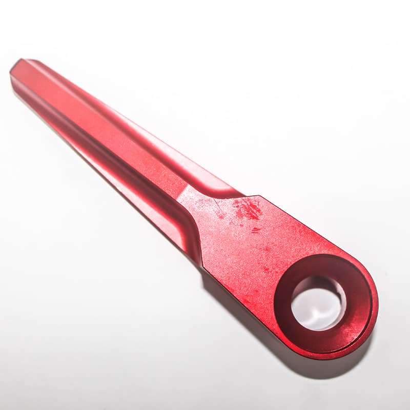 Aluminum 6061 red anodized block